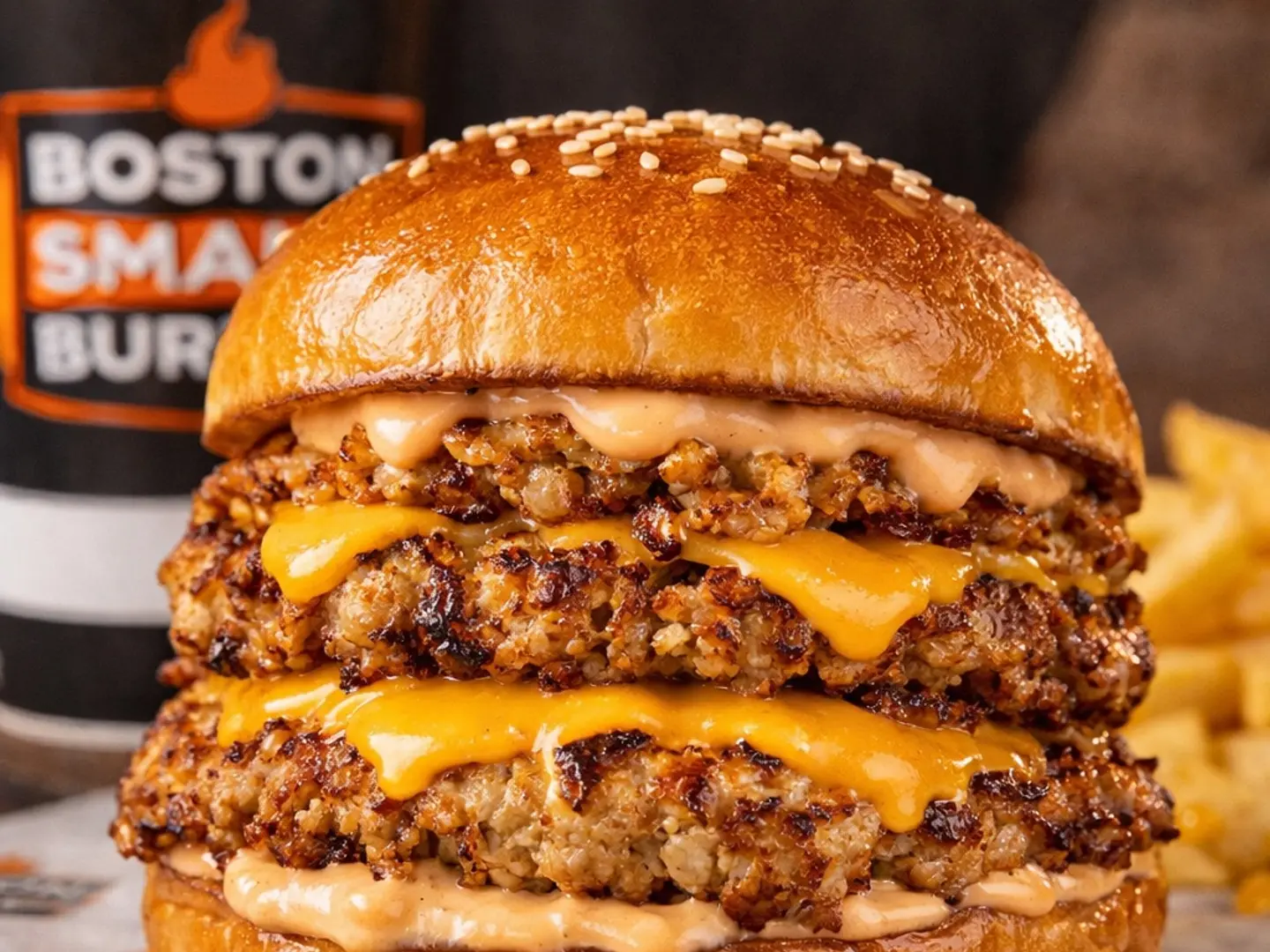 دبل برجر سماش دجاج