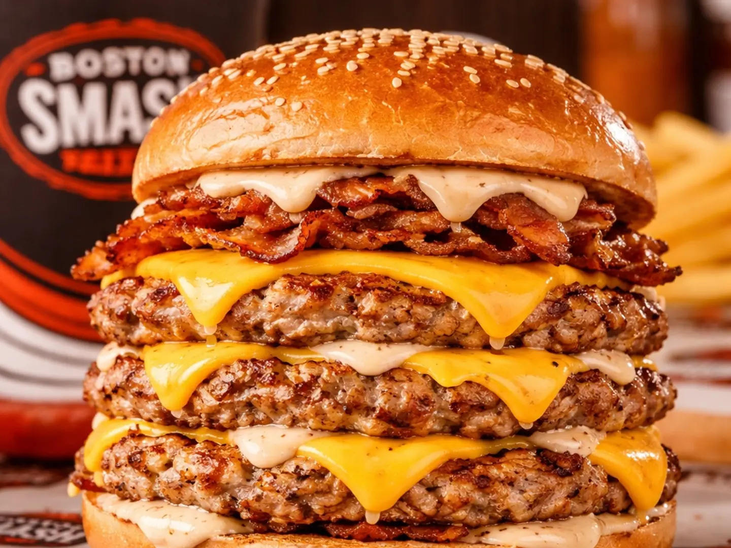 تربل برجر سماش دجاج