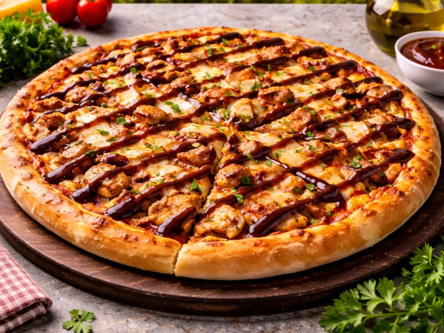 بيتزا دجاج باربيكو