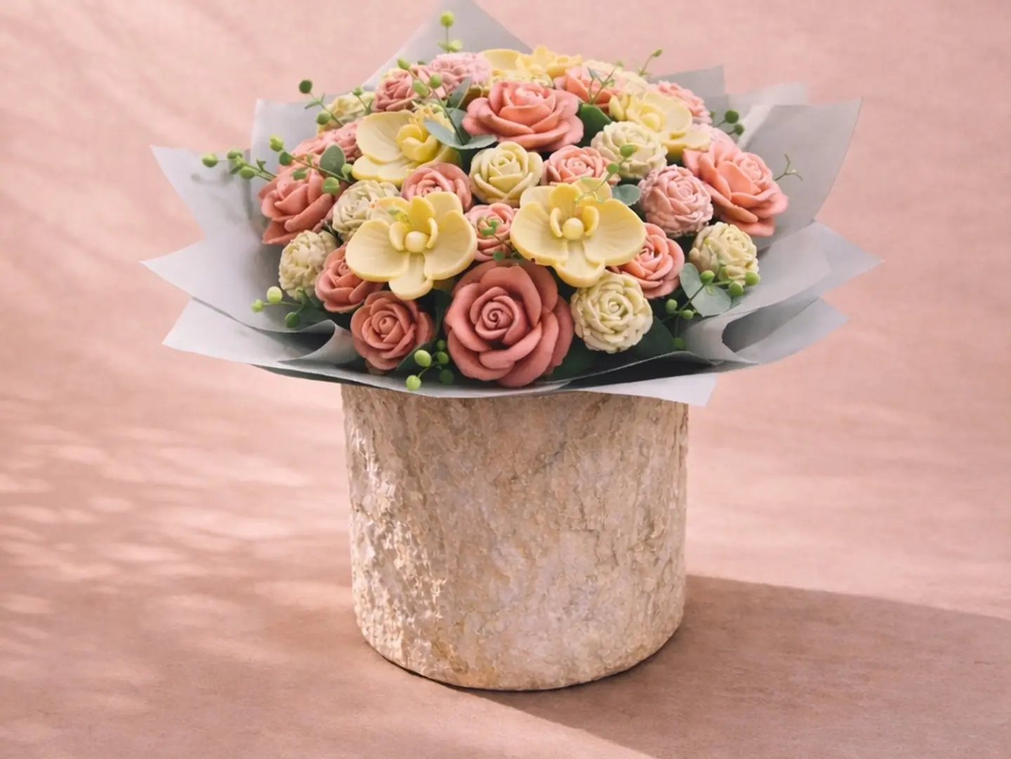 Chocolate Flowers Vase