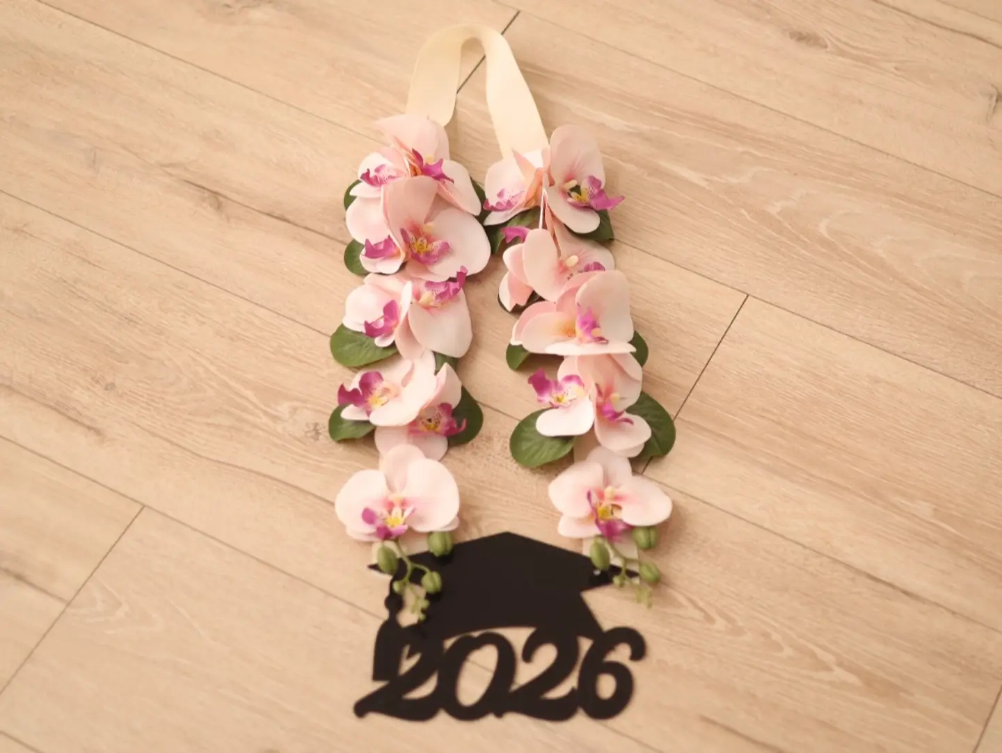 Artificial Flowers Necklace Pink