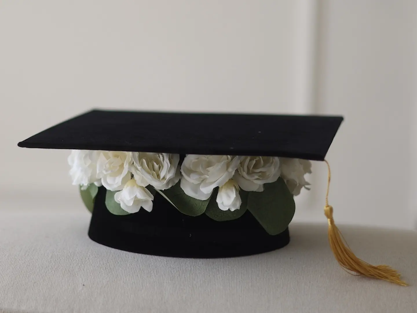 Graduation Hat With Artificial Flowers