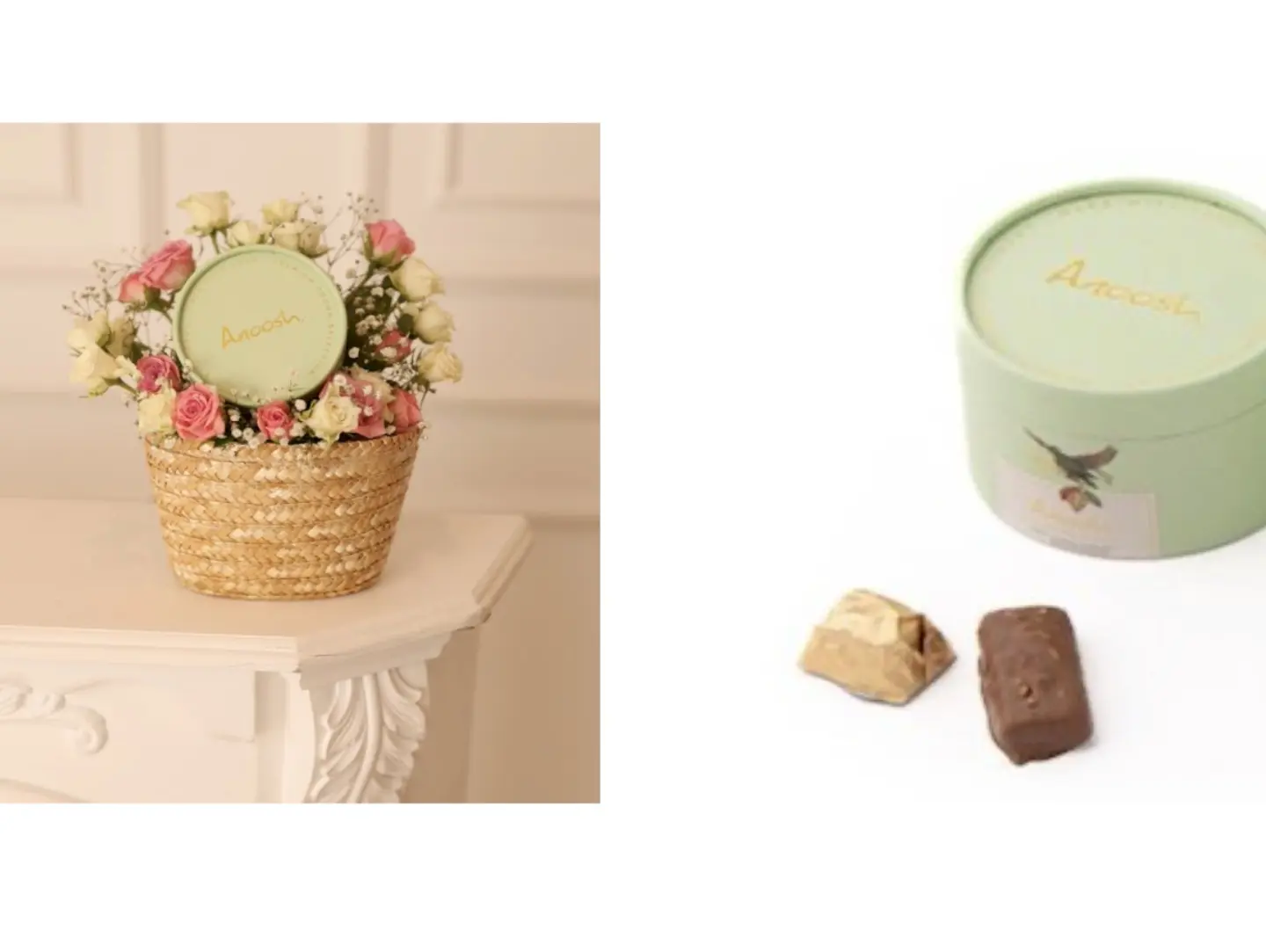 Chocolate Basket With Flowers   Ab