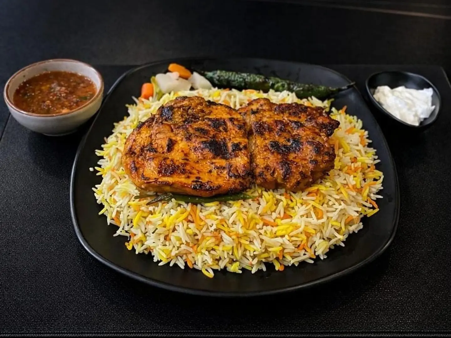 Grilled Chicken With Mandi Rice