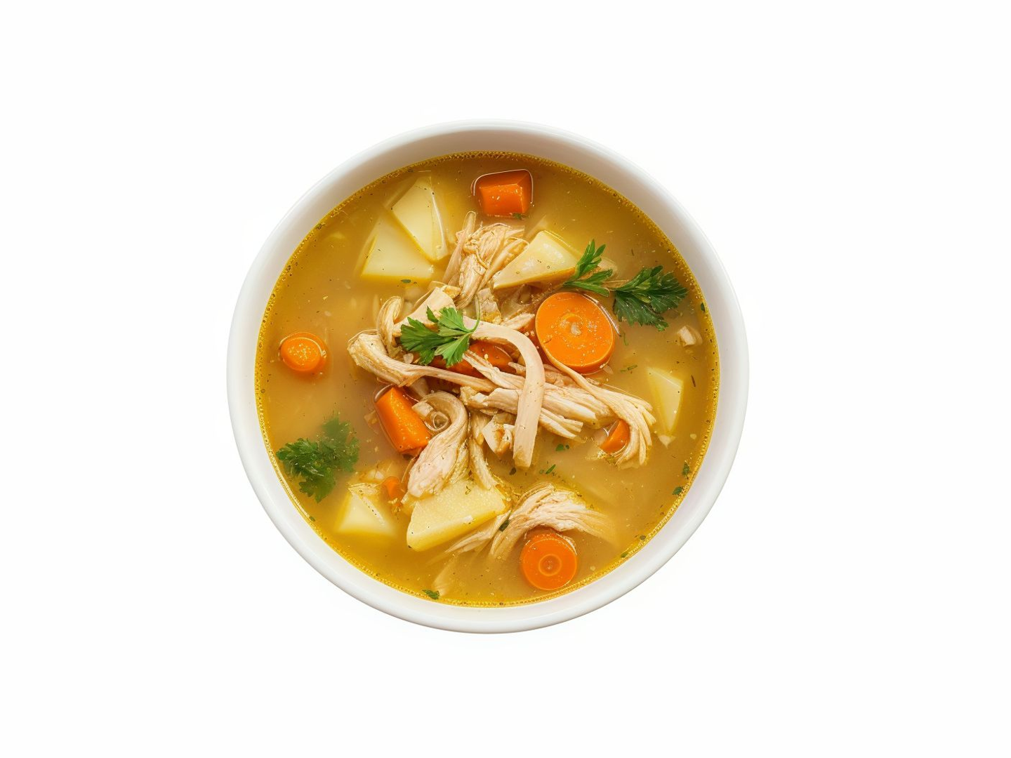 شوربة بالدجاج