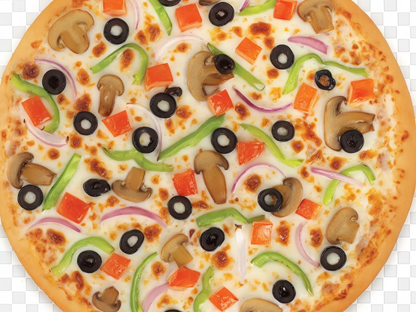 بيتزا خضار وسط