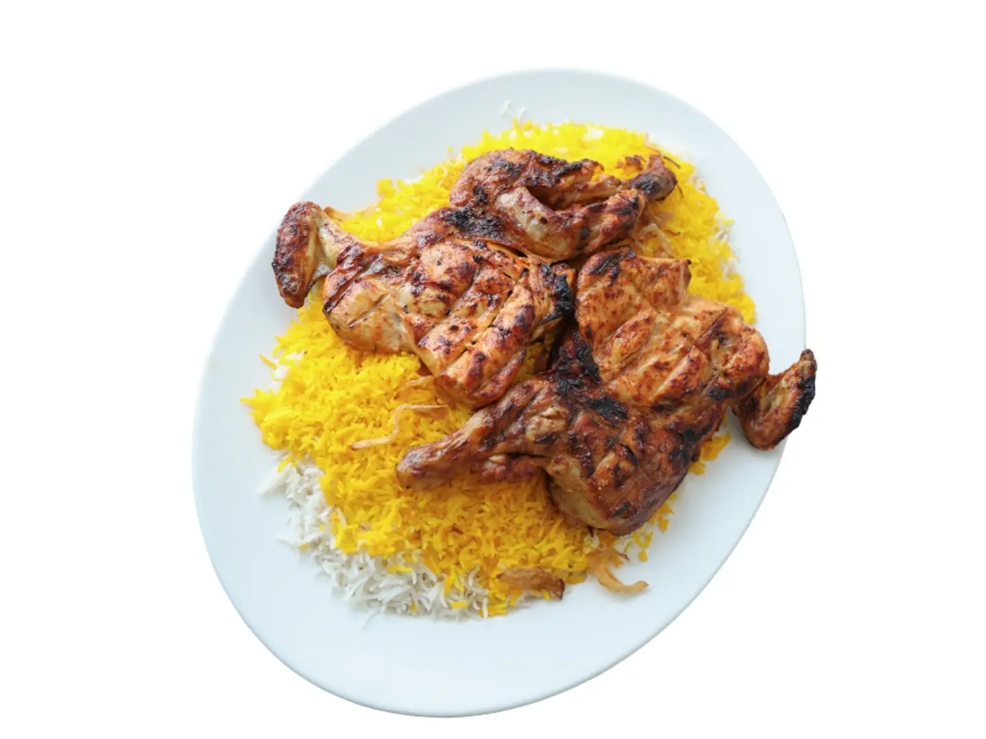 Charcoal Grilled Chicken With Rice