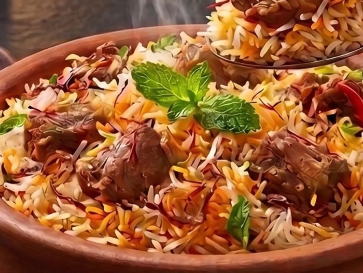 Honey Chilly Special Mutton Biriyani