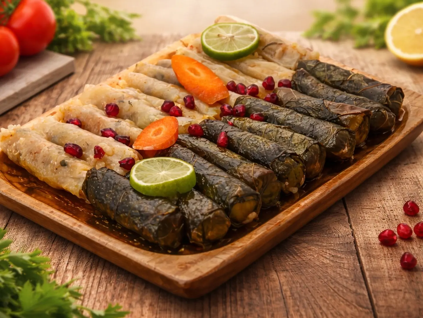 Grape Leaves And Cabbage Mix