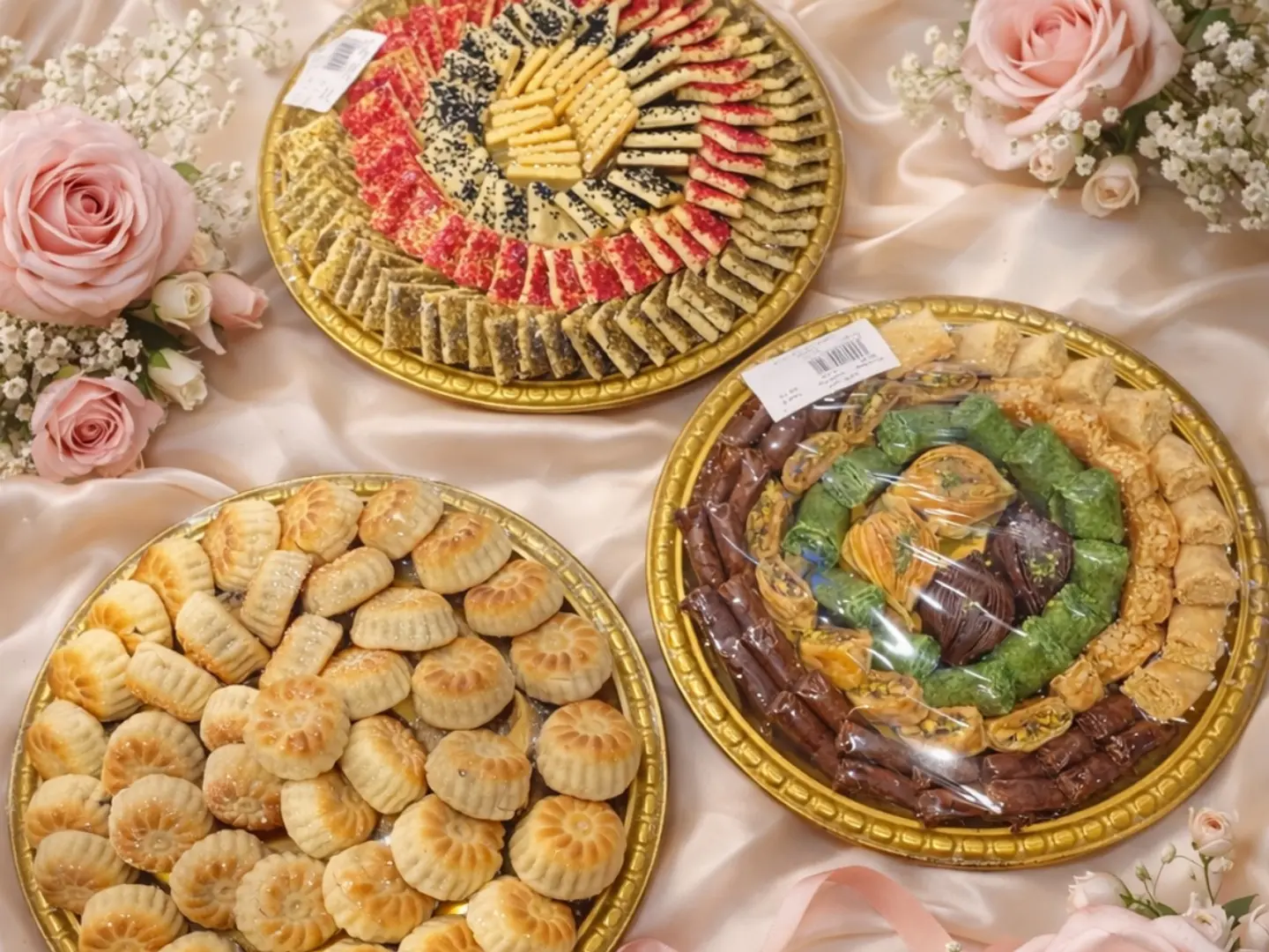 3 Oriental Family Platters   Ma'amoul   Savories