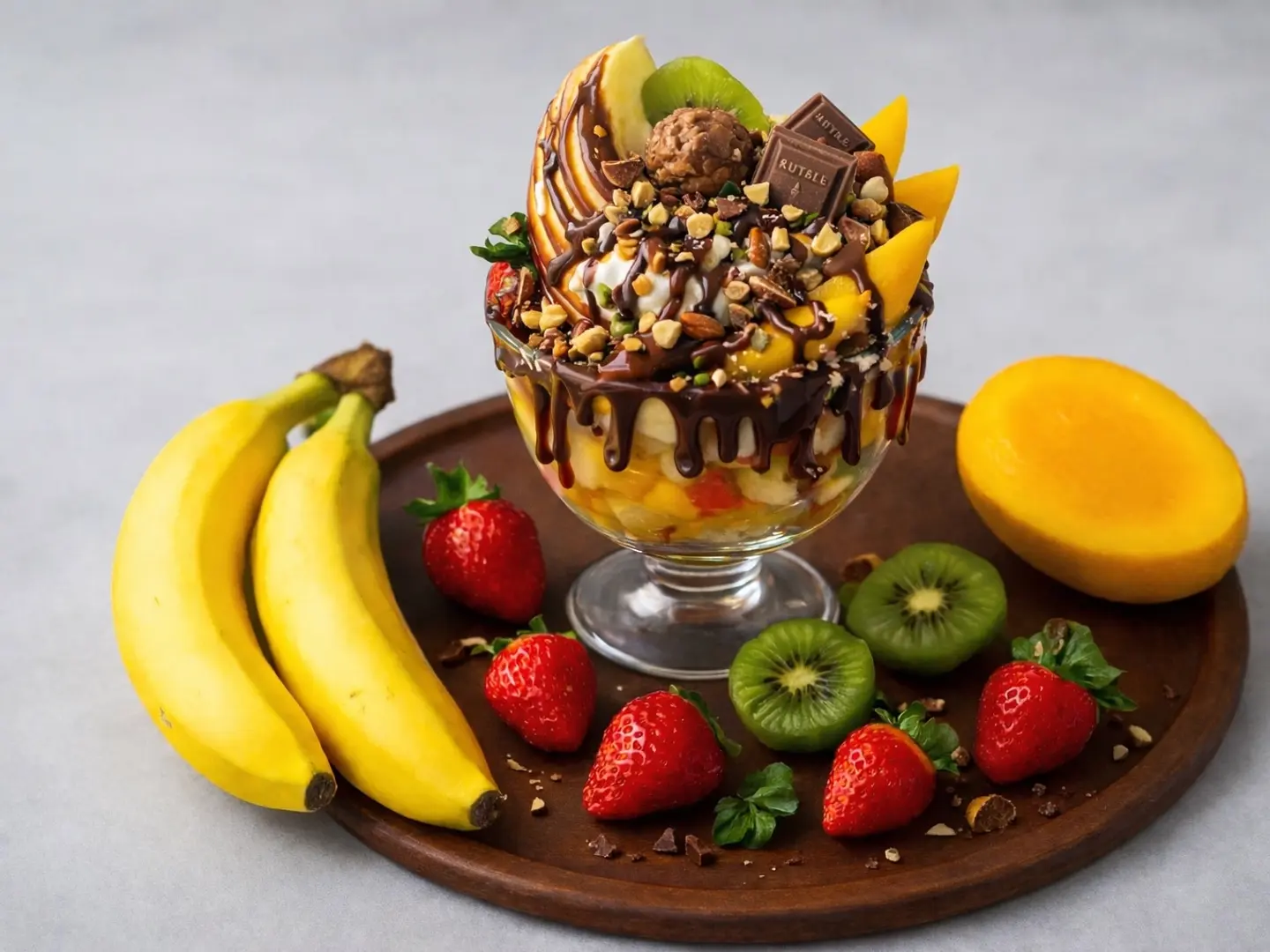 سلطة فواكه نوتيلا