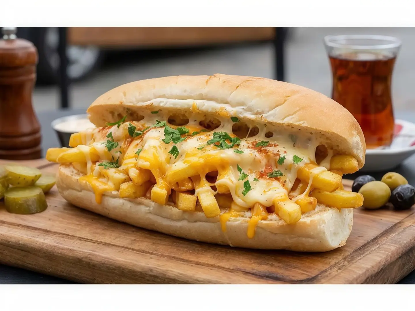 Potato With Mozzarella Sandwich