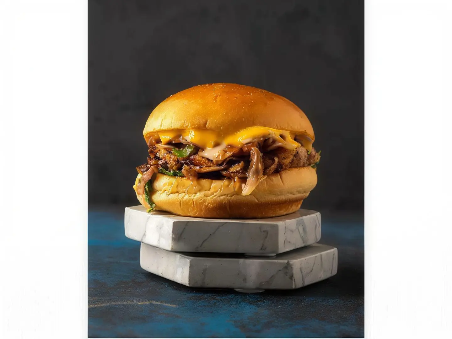 شاورما خبز برجر لحم - بدون جبن