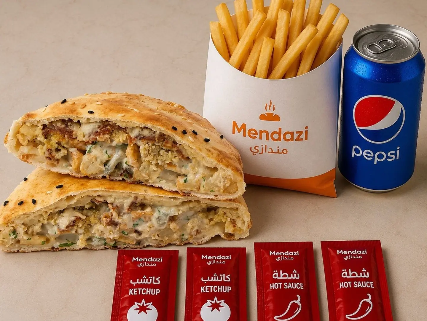 كومبو فطيرة فلافل