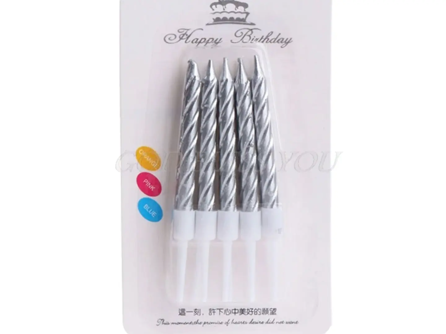 شموع فضية - باكت 10 حبة