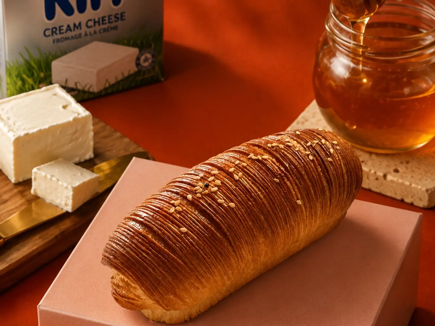 Kiri Cheese & Honey Danish