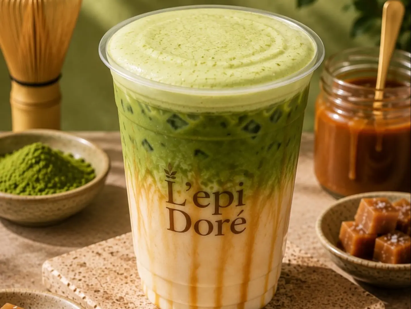 Iced Salted Caramel Matcha