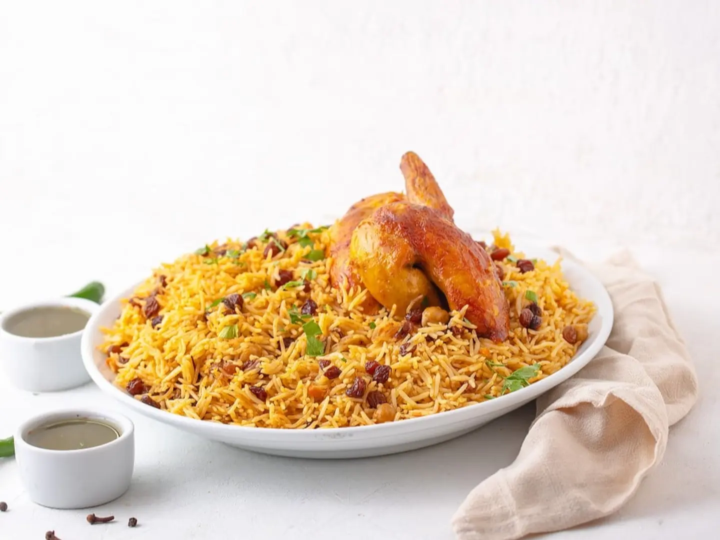 Half Rotisserie Chicken With Rice