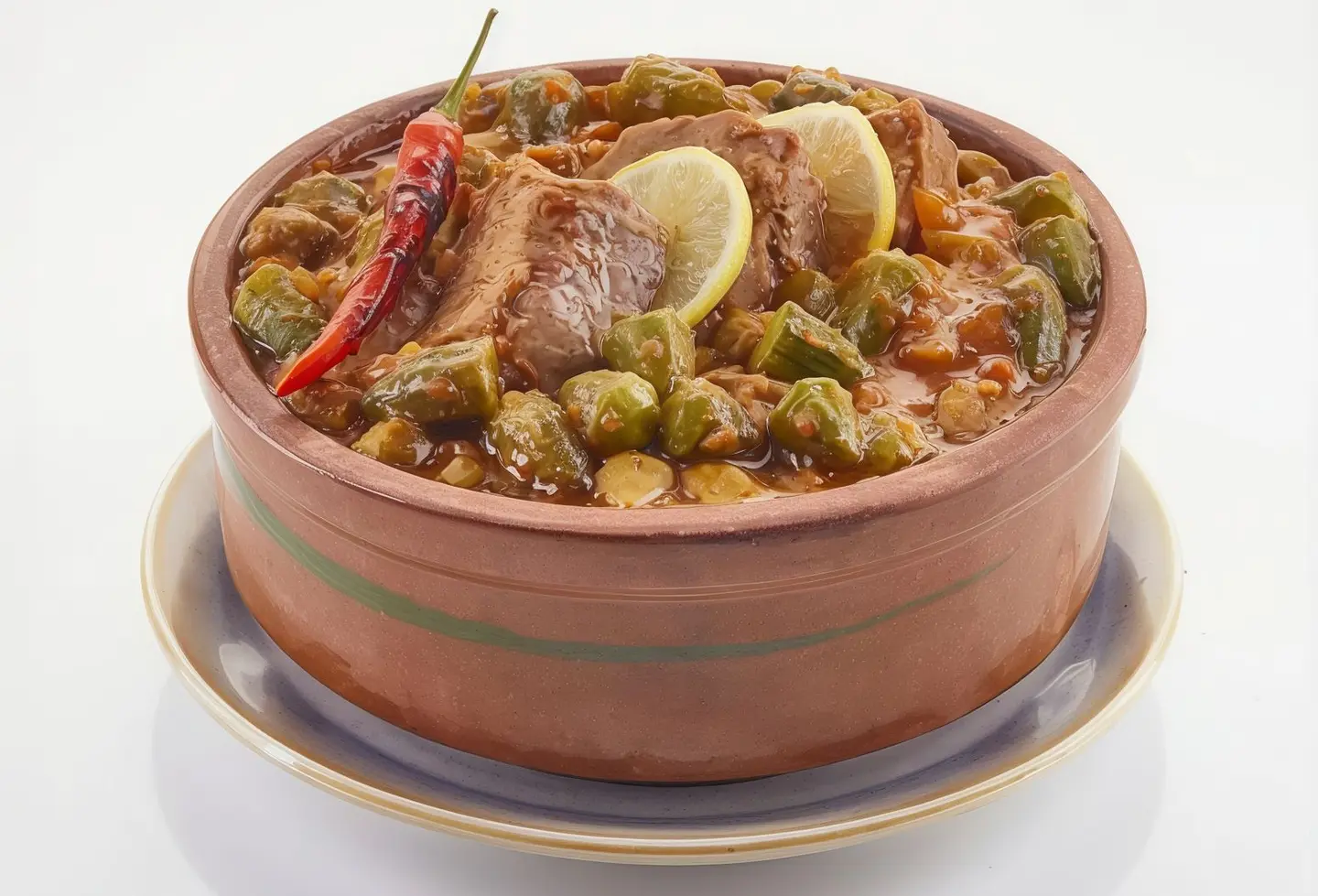طاجن بامية سادة