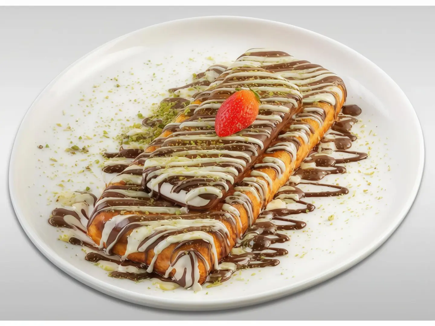 Kunafah With White Chocolate - Person