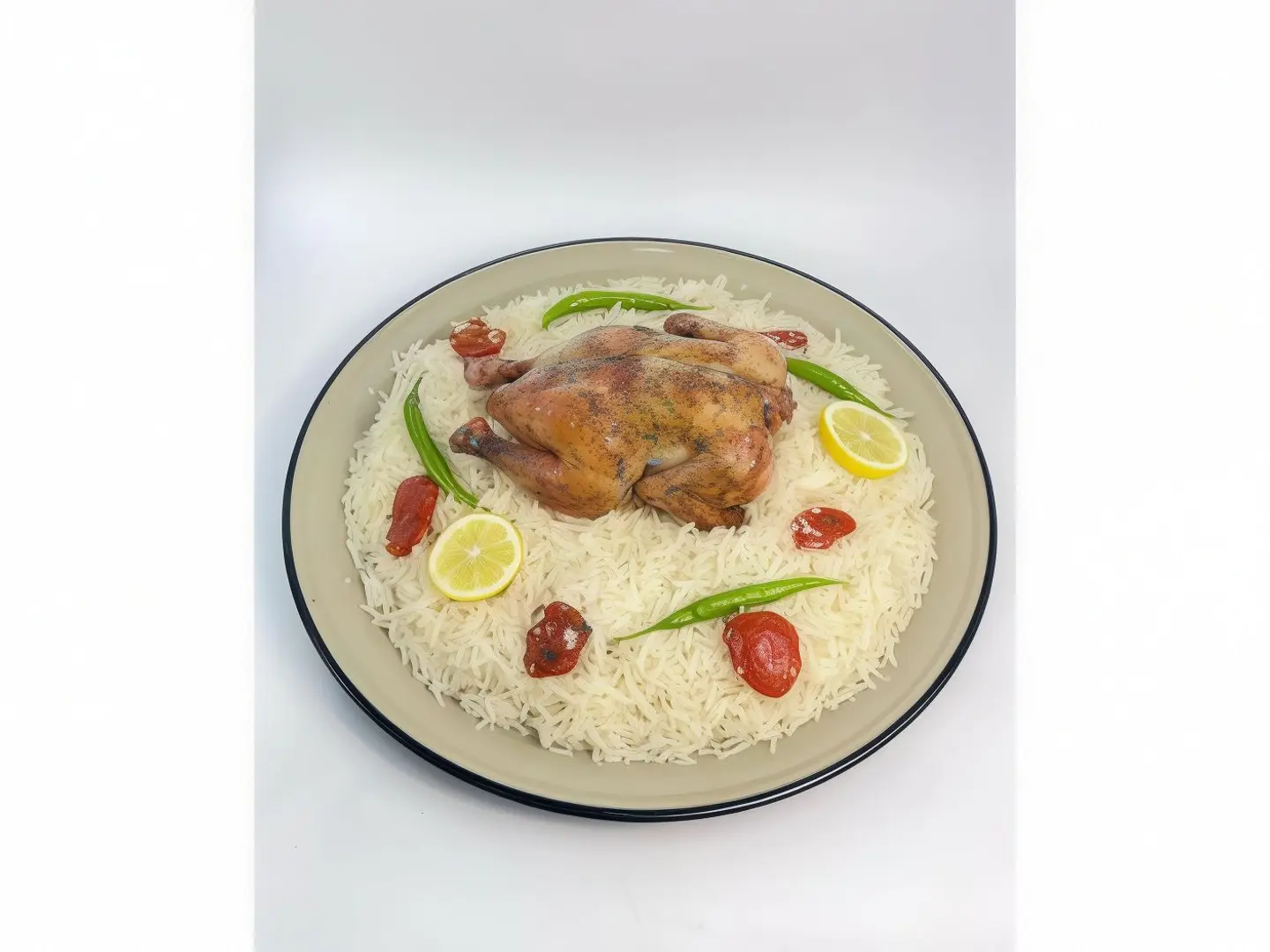حبة دجاج كاملة مندي ابيض