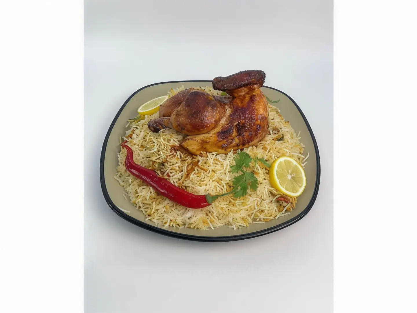 Half Chicken Spicy Indian Biryani
