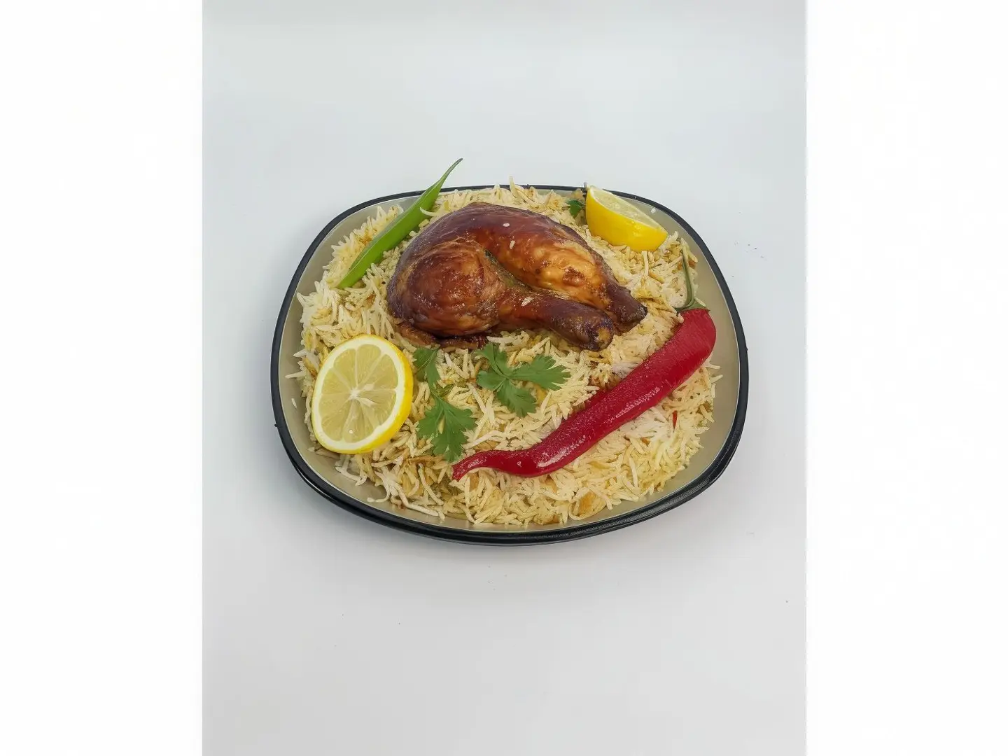 Quarter Chicken Spicy Indian Biryani