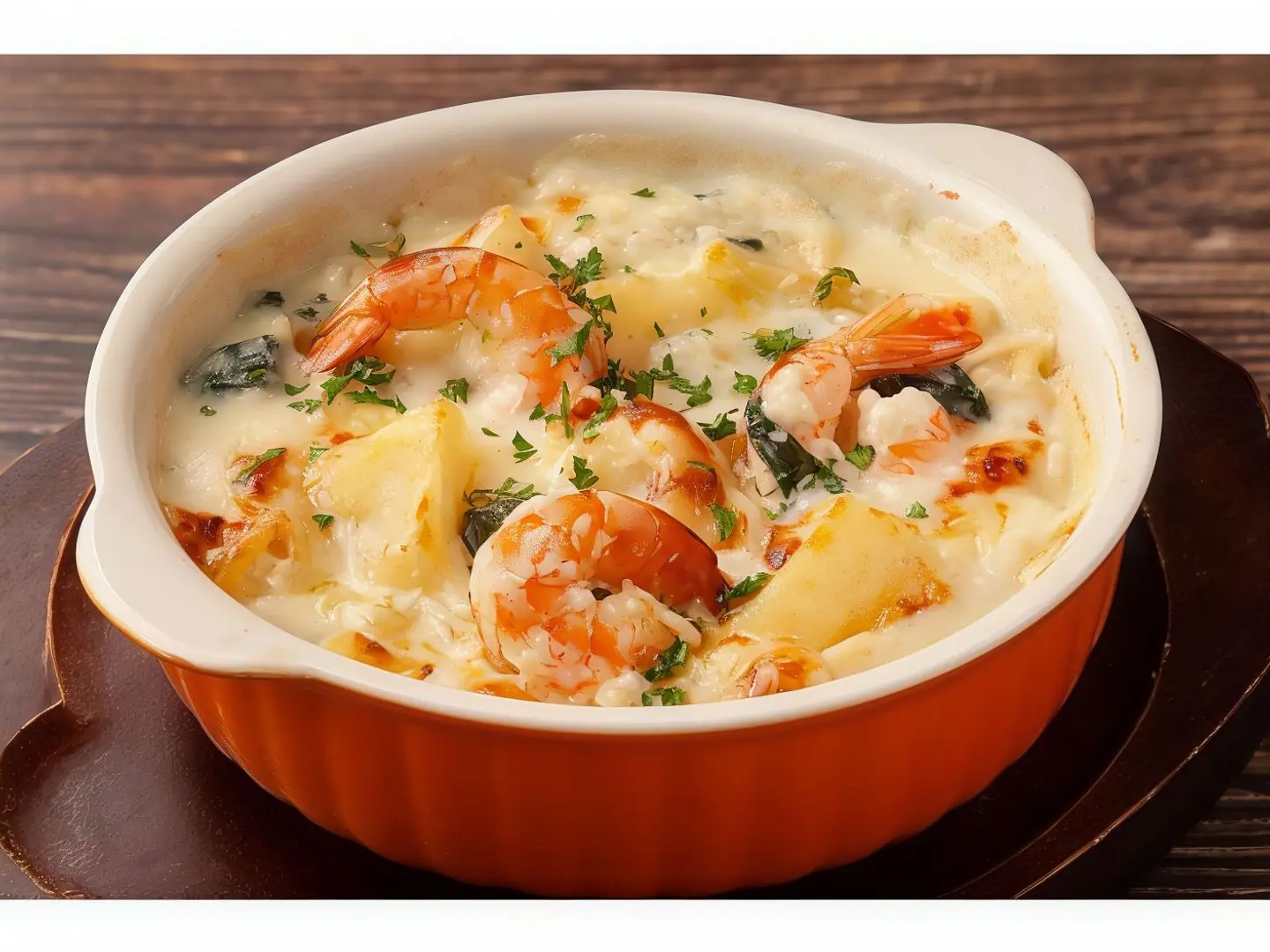 طاجن الروبيان بالطحينة