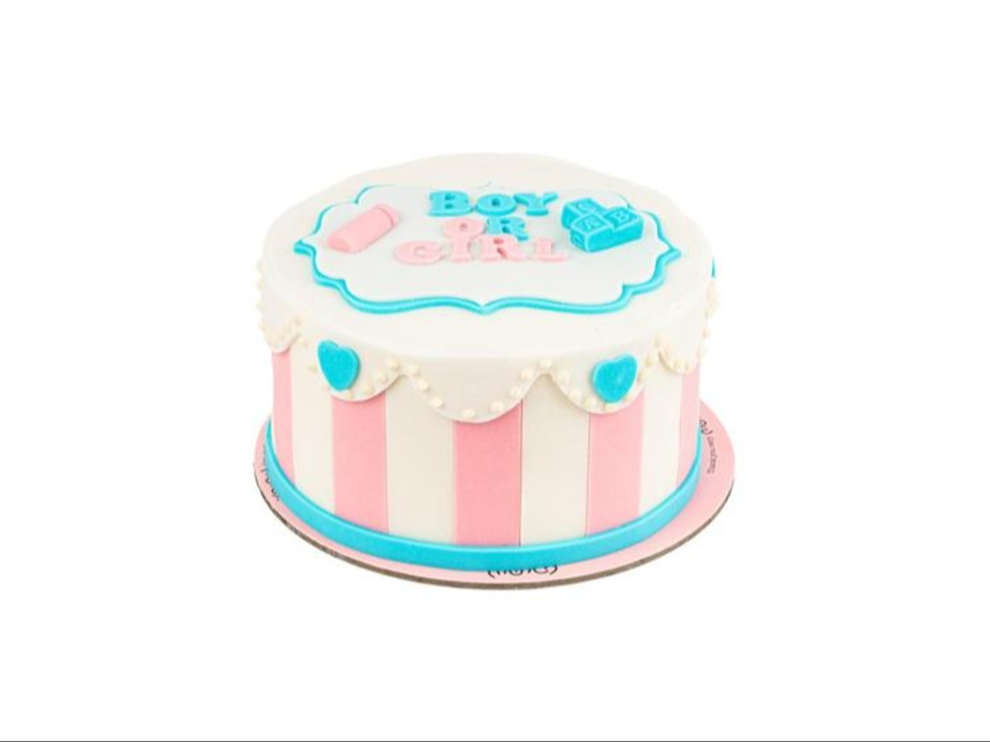 Blue Gender Reveal Surprise Cake