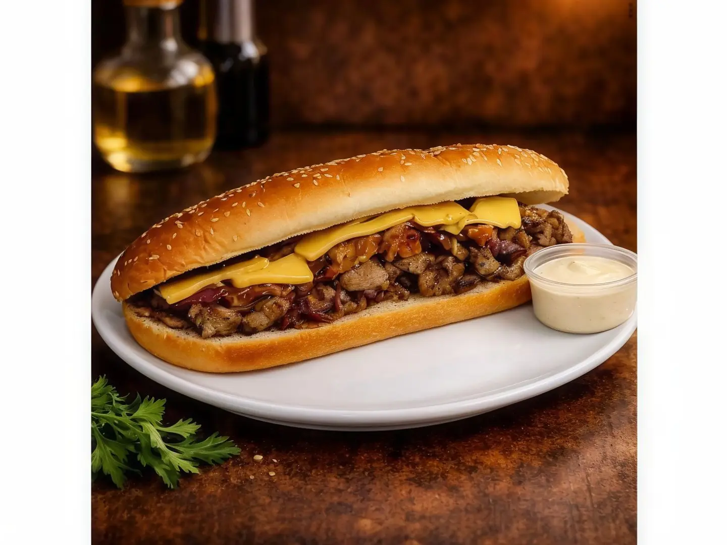 فيليه ستيك ساندوتش بالجبنة