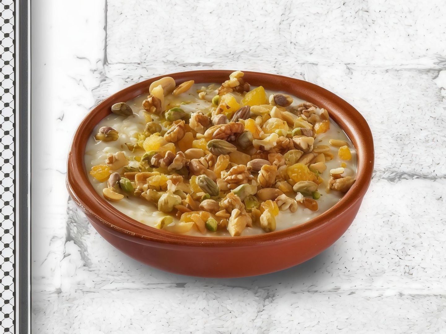رز بالحليب والمكسرات