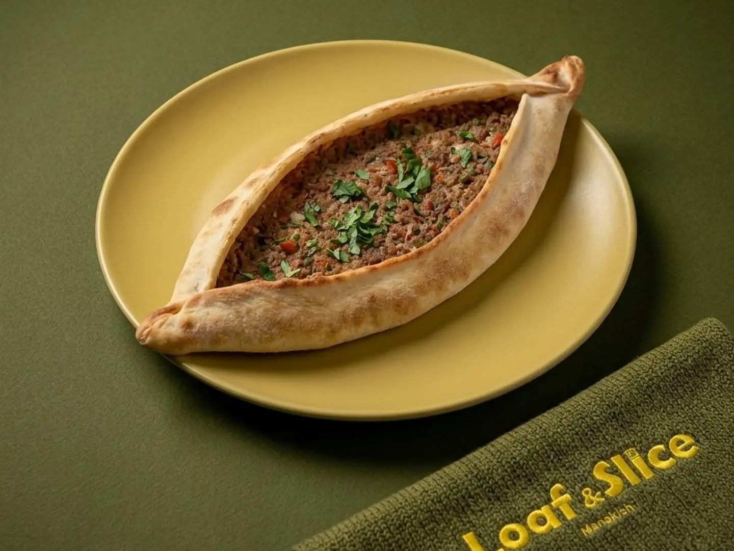 Lahm Bi Ajeen With Vegetables
