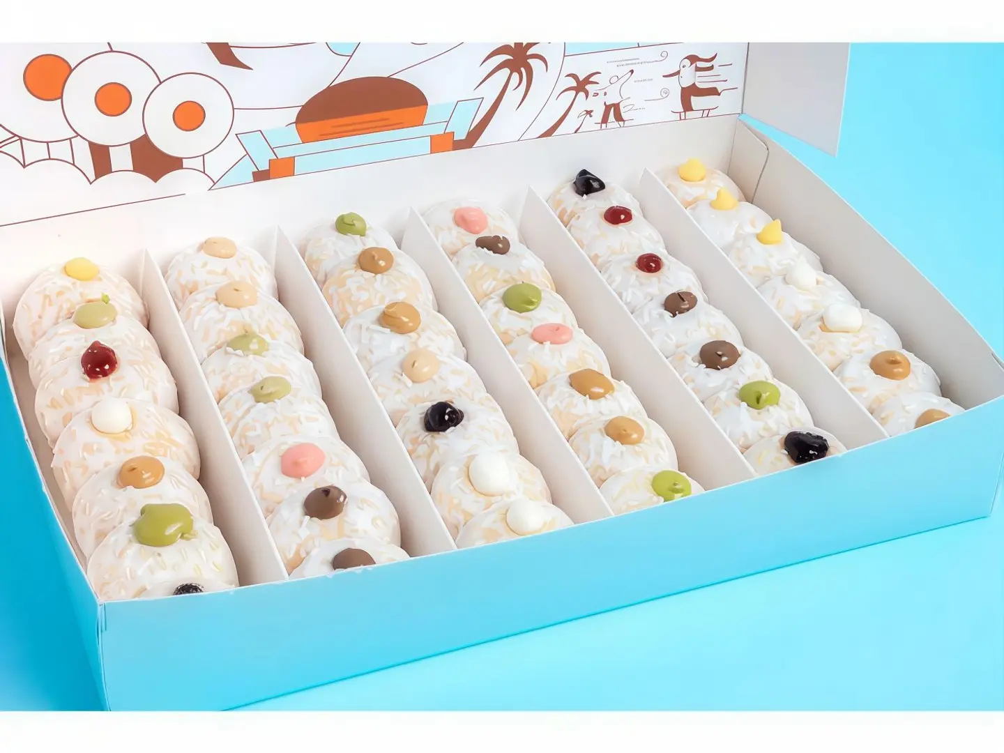 Mini Donut Box 42 Pieces