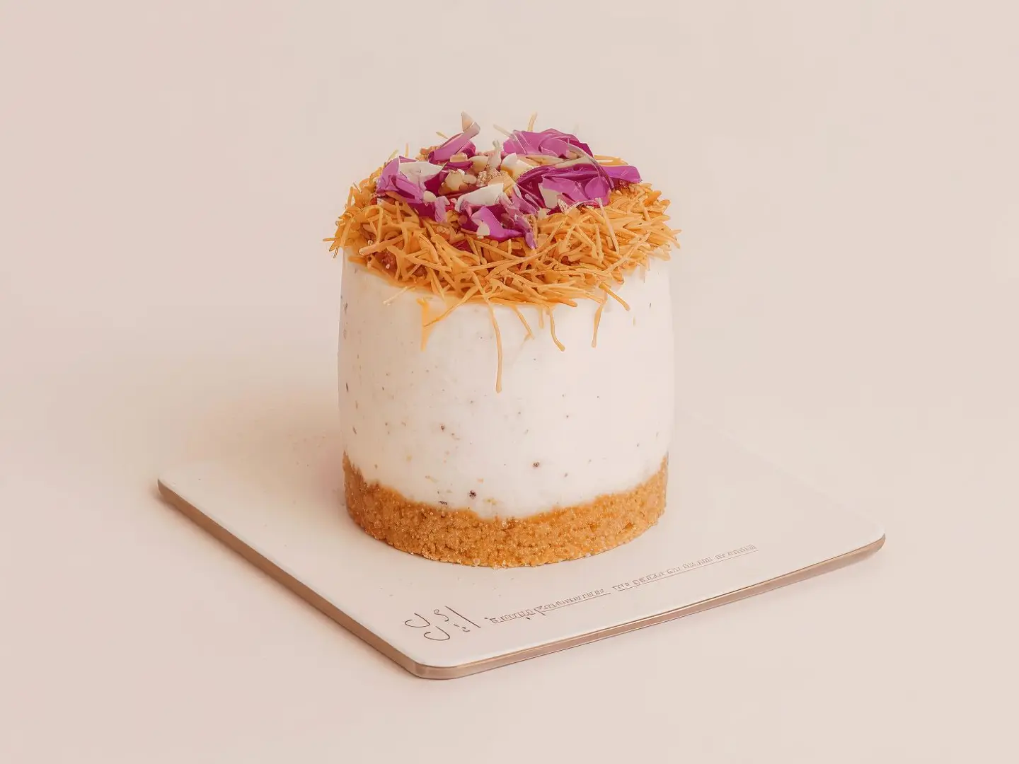 ميني تشيز كيك بالكنافة والقهوة السعودية