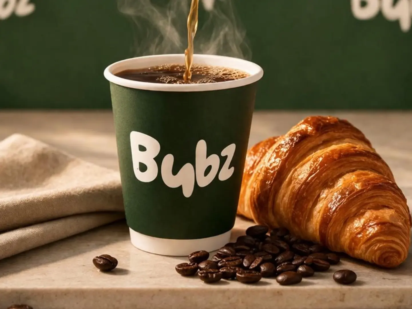 كروسان بالجبن وقهوة