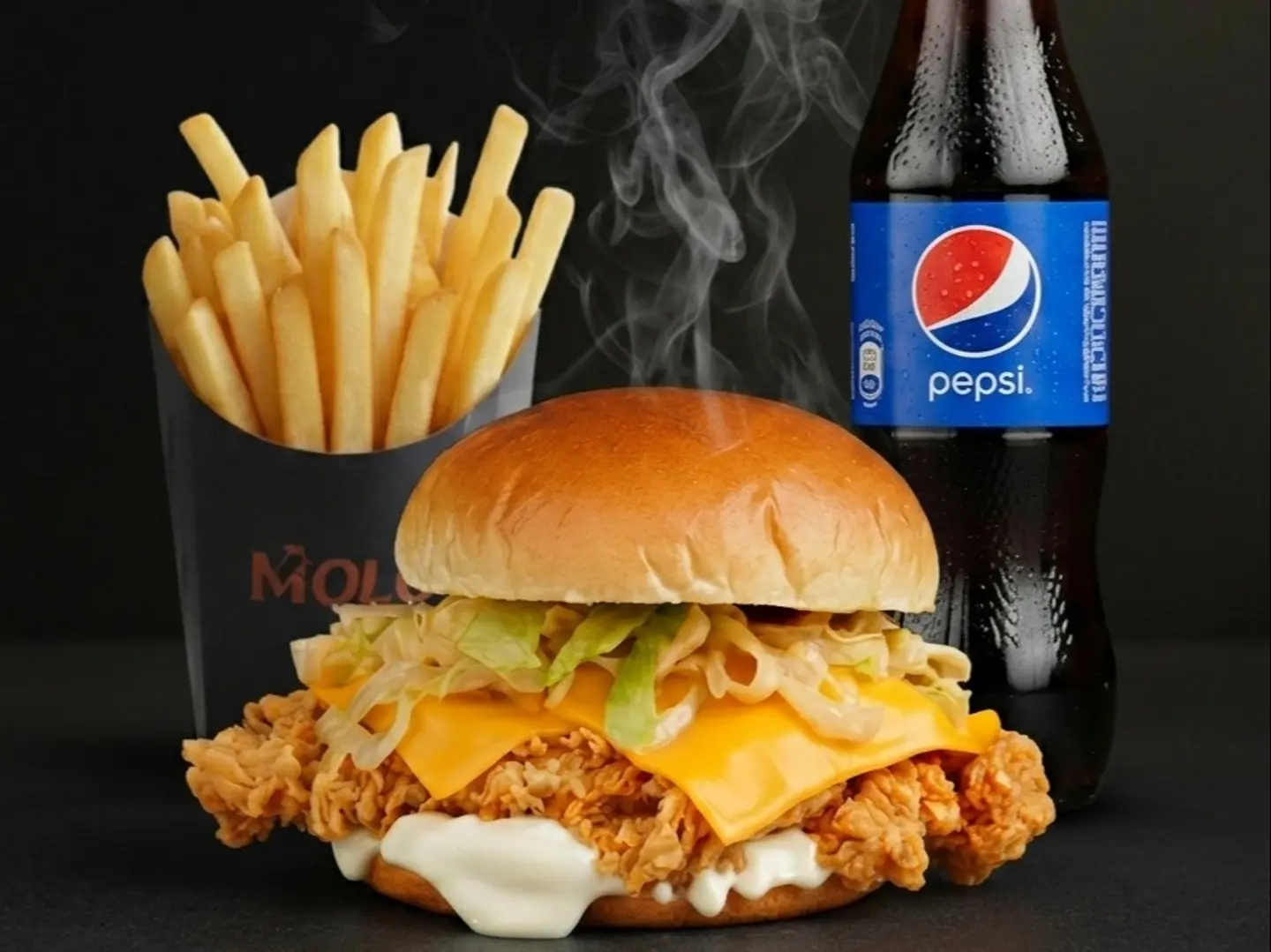 برجر كرسبي عادي وجبة