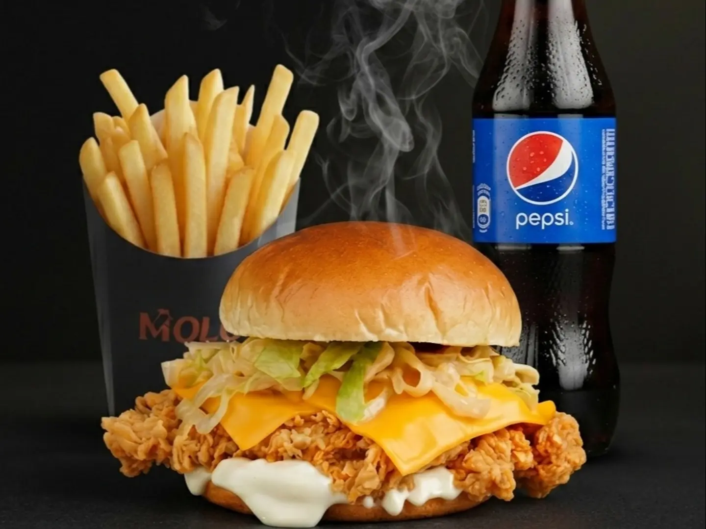 برجر كرسبي حار وجبة