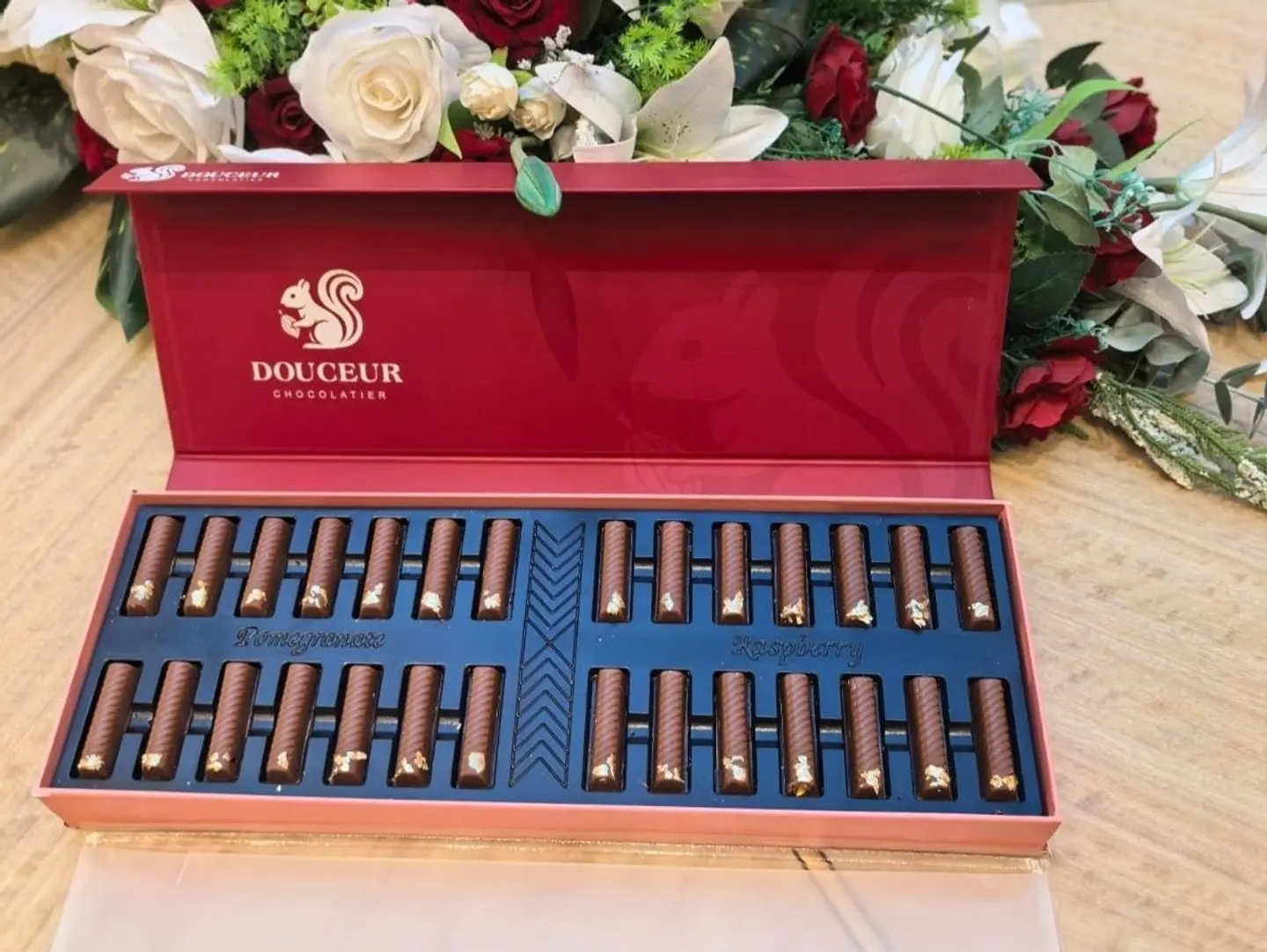 Belgian Chocolate With Fresh Pomegranate