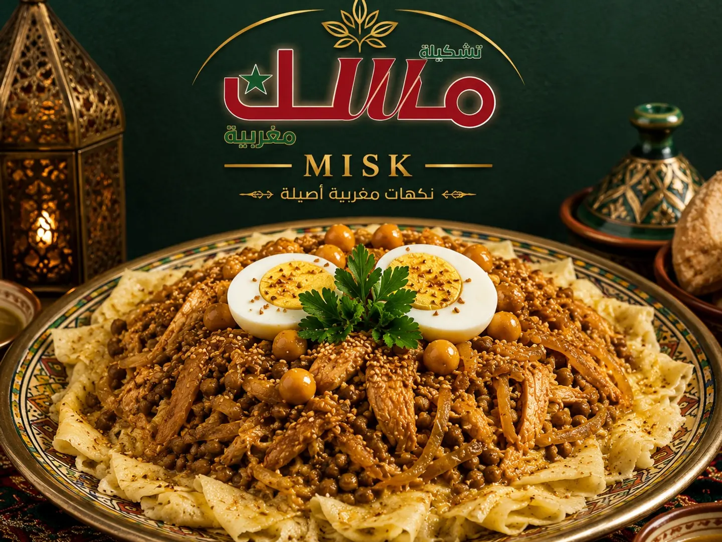 Traditional Chicken Rfissa With Trid