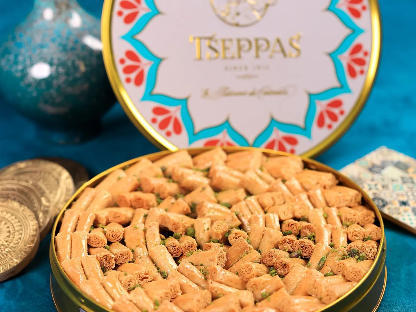 علبة تاج اصابع البقلاوة