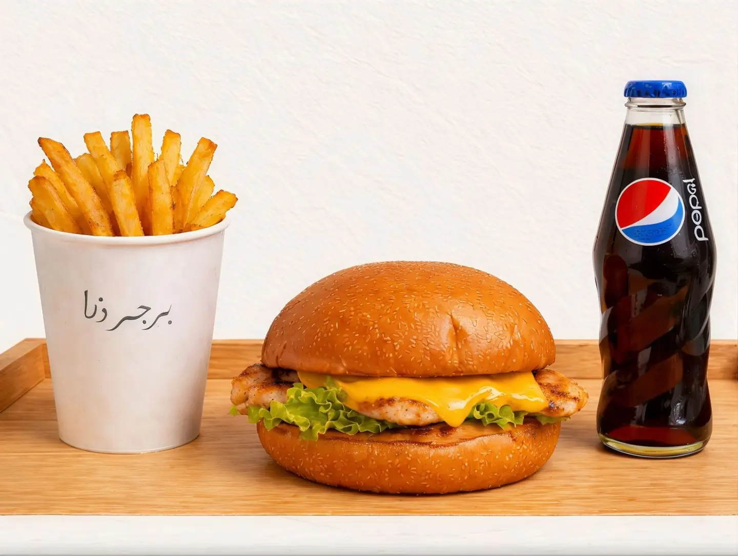 وجبة برجر دجاج مشوي