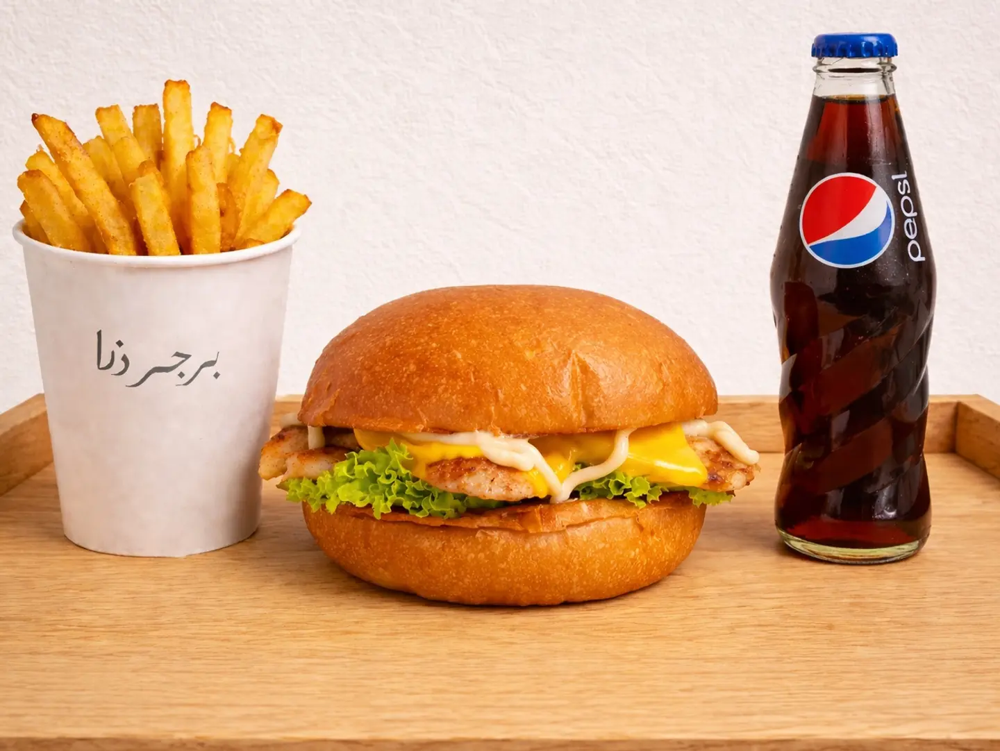 وجبة برجر دجاج مشوي