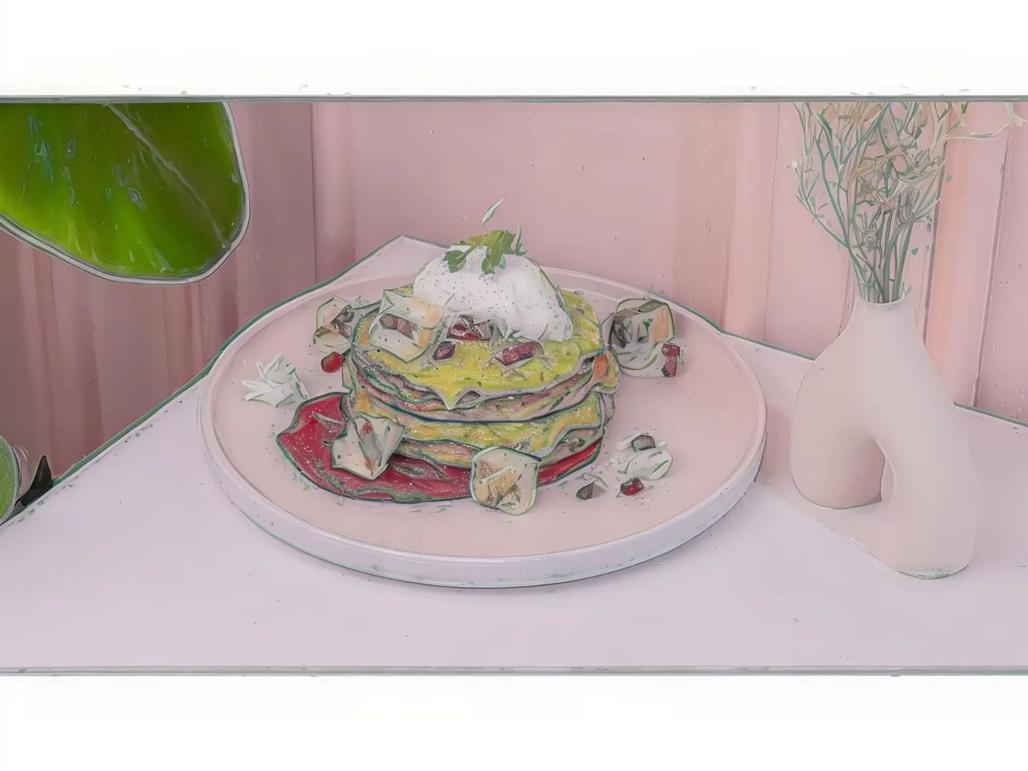 بان كيك الكوسة والأفوكادو