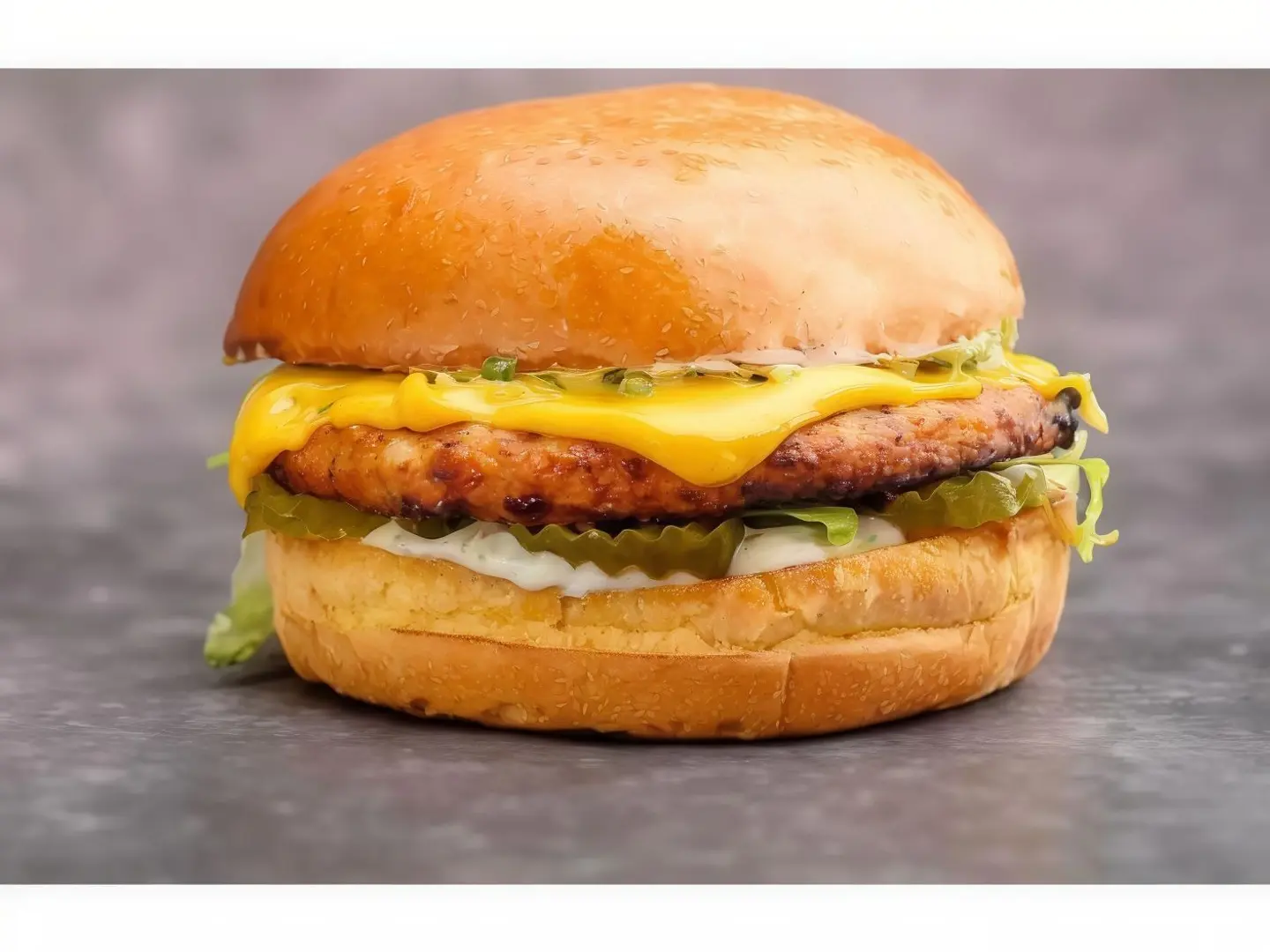 برجر دجاج مع جبن