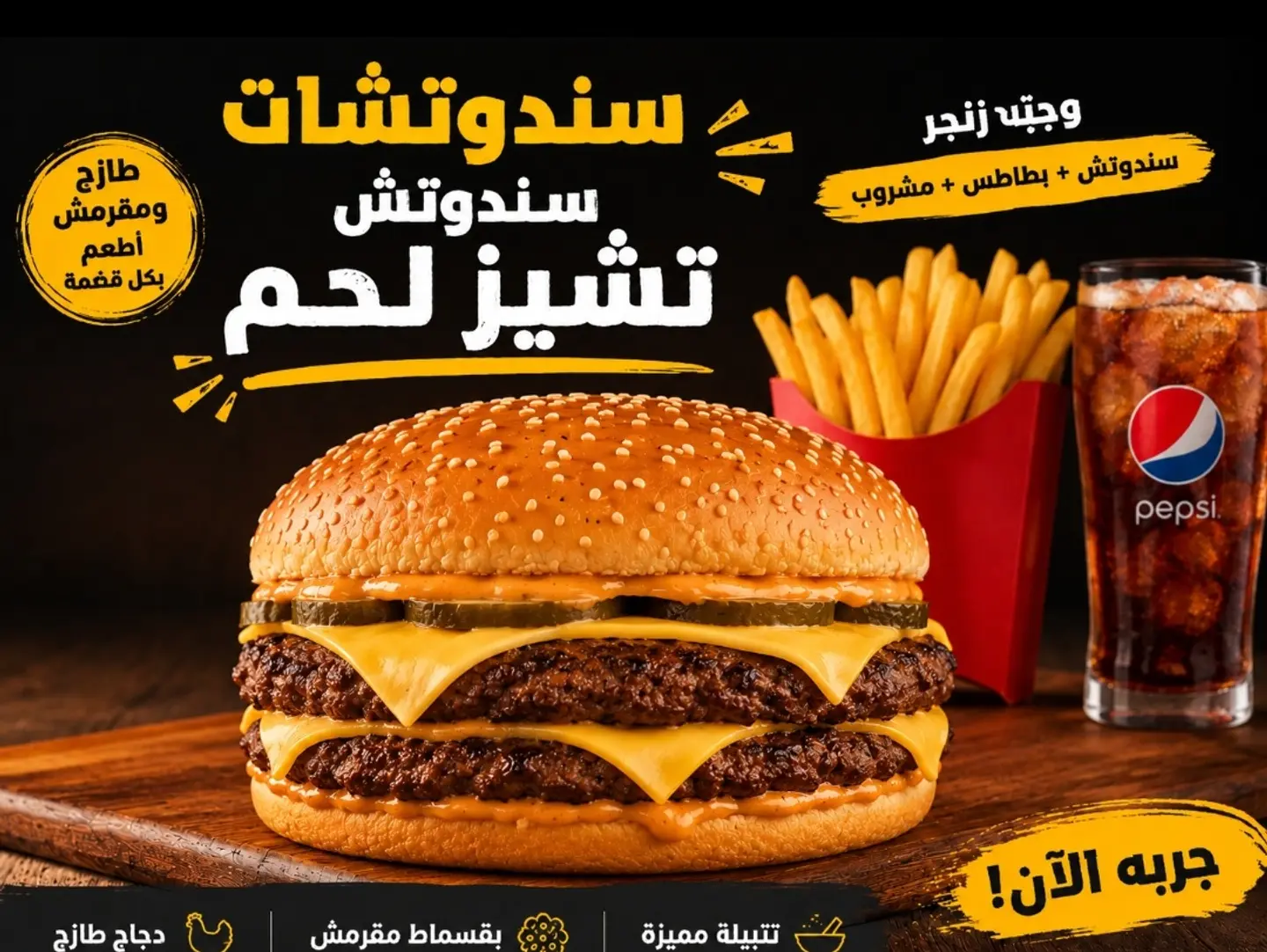 تشيز لحم