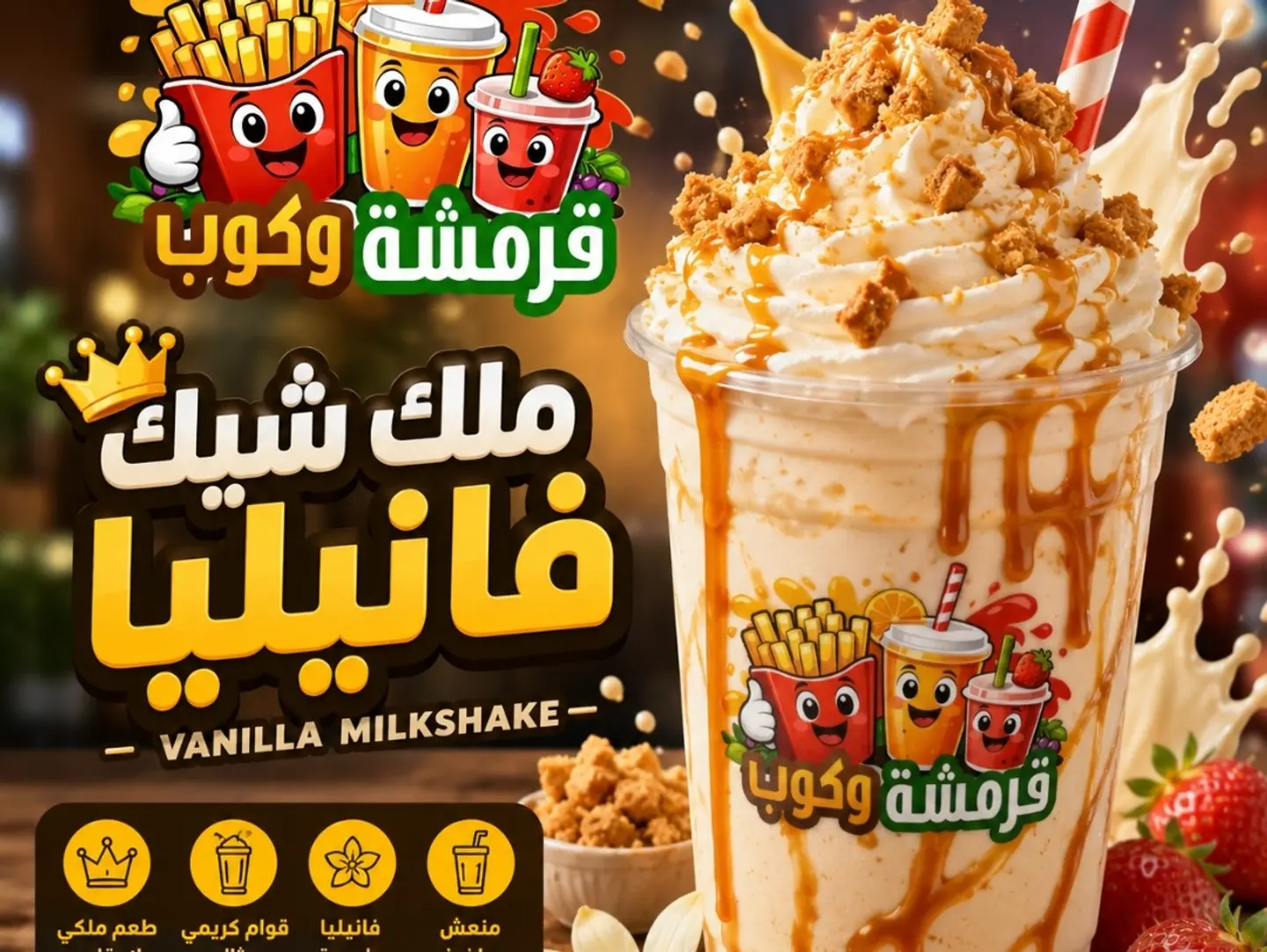 ميلك شيك فانيليا - صغير