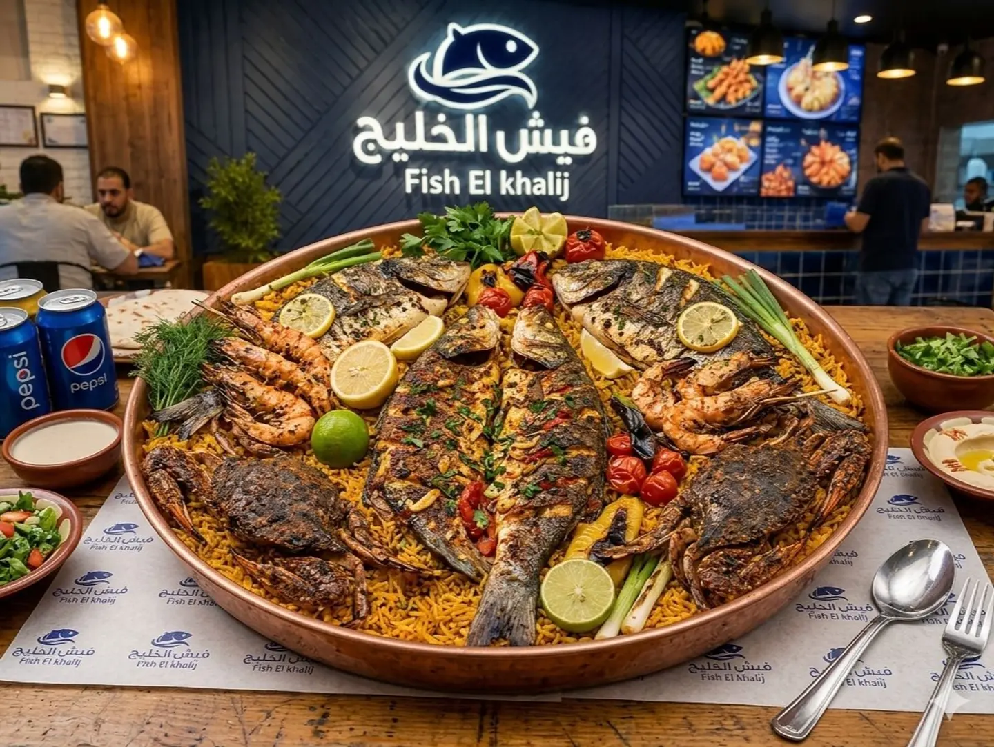 صينية حريفة المشوي من فيش الخليج