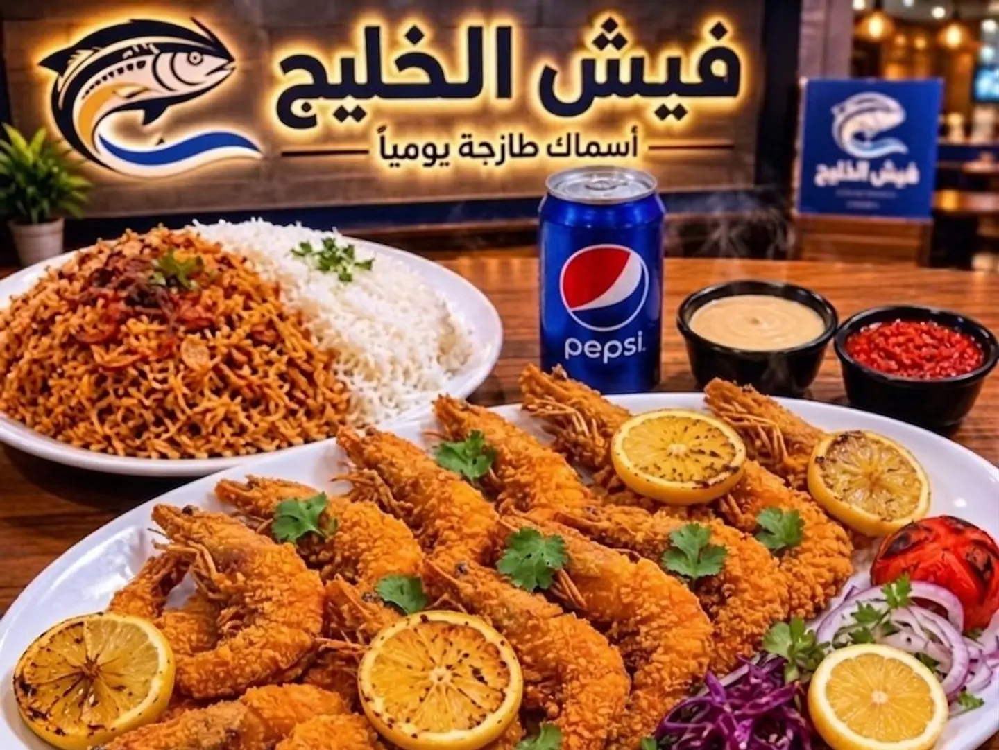 وجبة جمبري مقلي