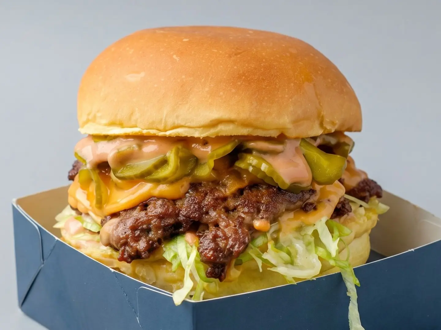 برجر لحم بقري ام اند اتش