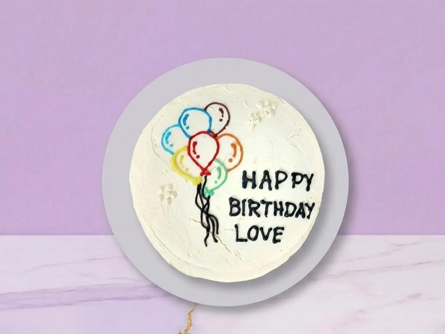 Happy Birth Day Love Korean Cake